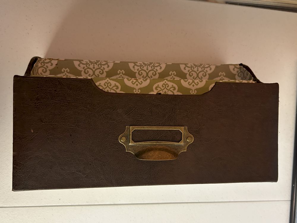 13"x6.5"x7" - Faux Leather Desk Organizer - Decorative Interior