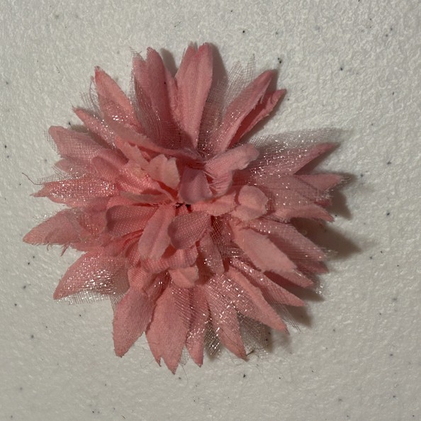 Flower Hair Clip - Pink Fabric Bloom