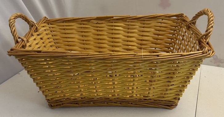 Wicker Basket Handwoven Storage Basket 11x8x18"