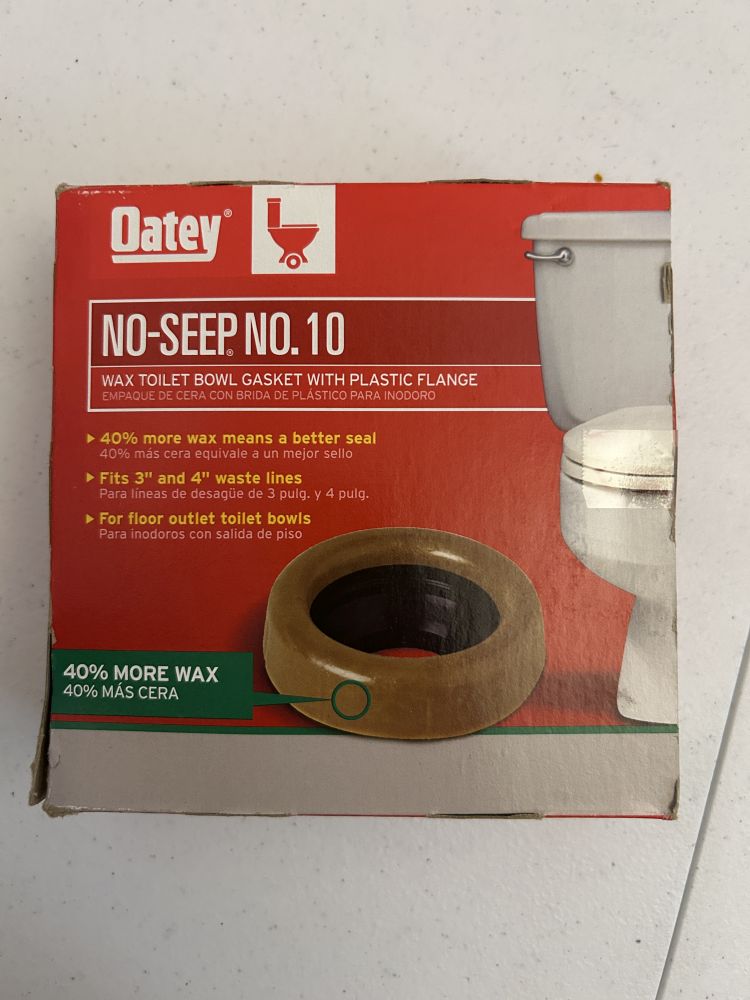 Oatey No Seep #10 Wax Toilet Gasket with Plastic Flange