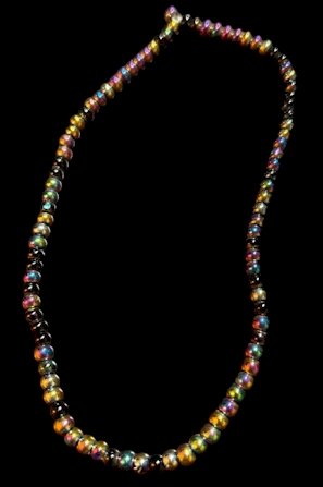 Iridescent Rainbow Beaded Bracelet – 12” Stretch Design