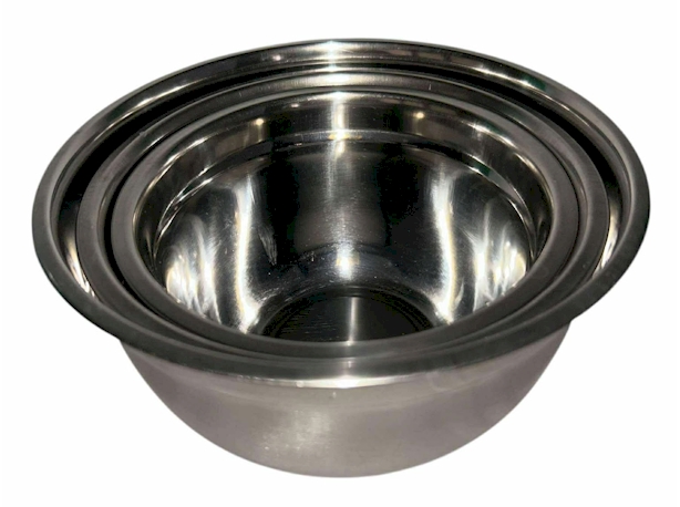 Set of Stainless Steel Mixing Bowls – Nesting Kitchen Prep Bowls (Largest 7")