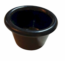 Black Plastic Ramekin 2.25" – Sauce or Condiment Cup