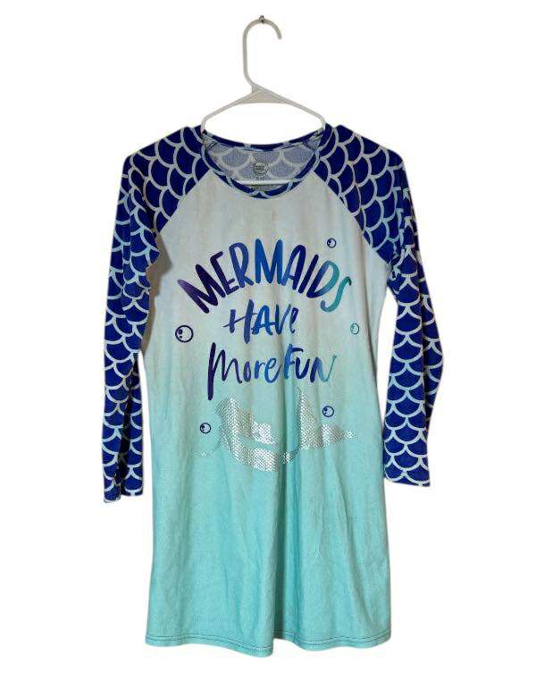 Girl's Long Sleeved Mermaid Nightgown