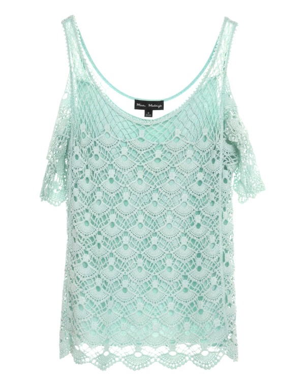 Women's Crochet Cold Shoulder Lace Top