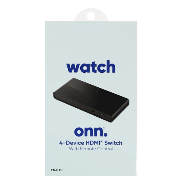 onn 4K HDMI 4x1 Switch NO Remote
