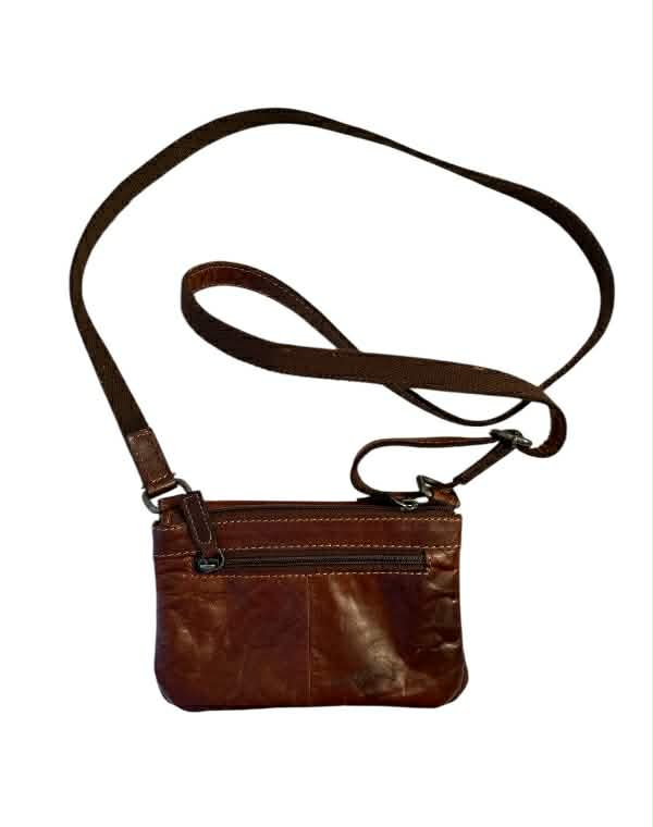 Jack Georges Leather Crossbody Bag Purse 7x4.5