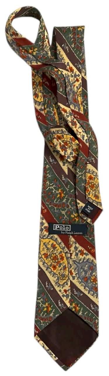 Men’s Polo Ralph Lauren 100% Silk Tie Made in USA 57"