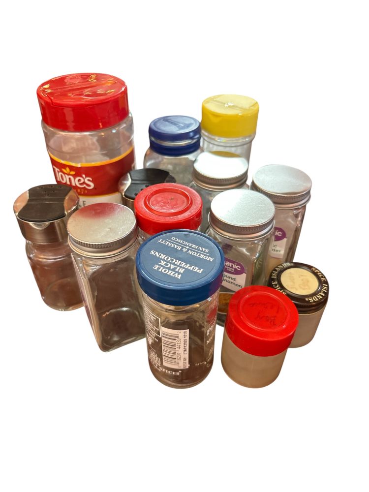 Assorted Empty Spice Jars for Crafts, Spices