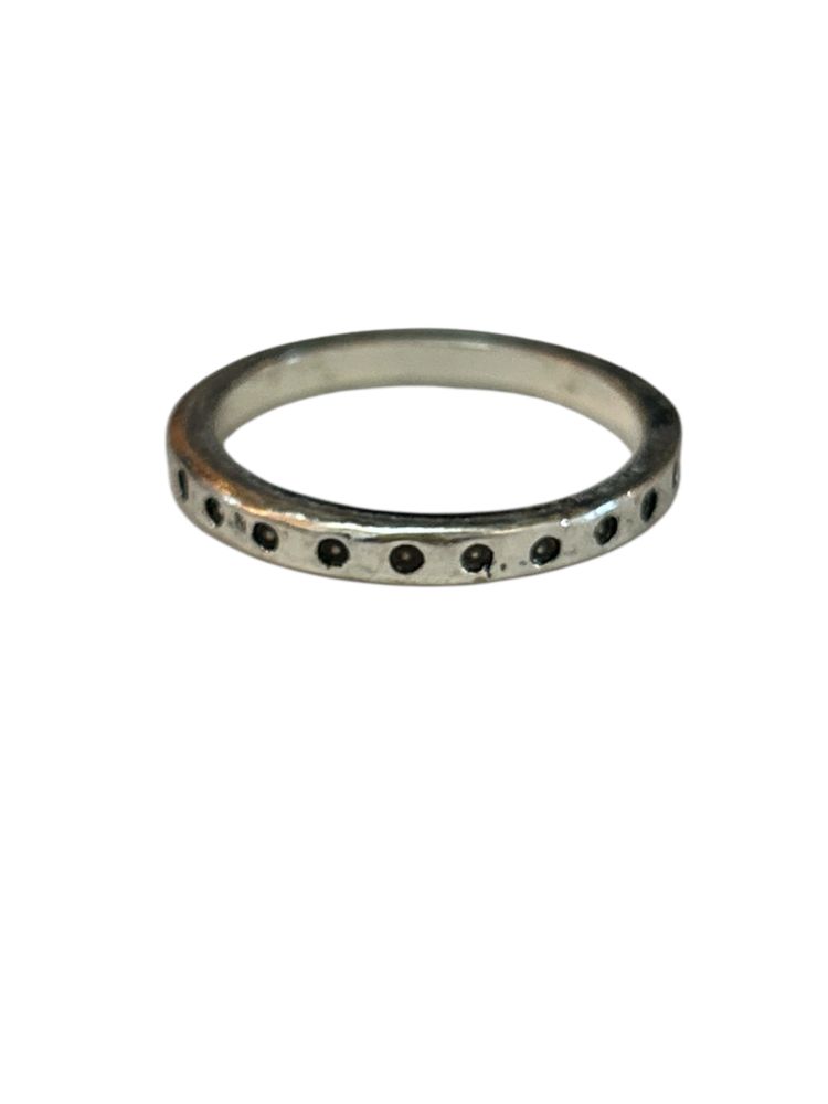 Fashion Ring with Black Dot Embellishments