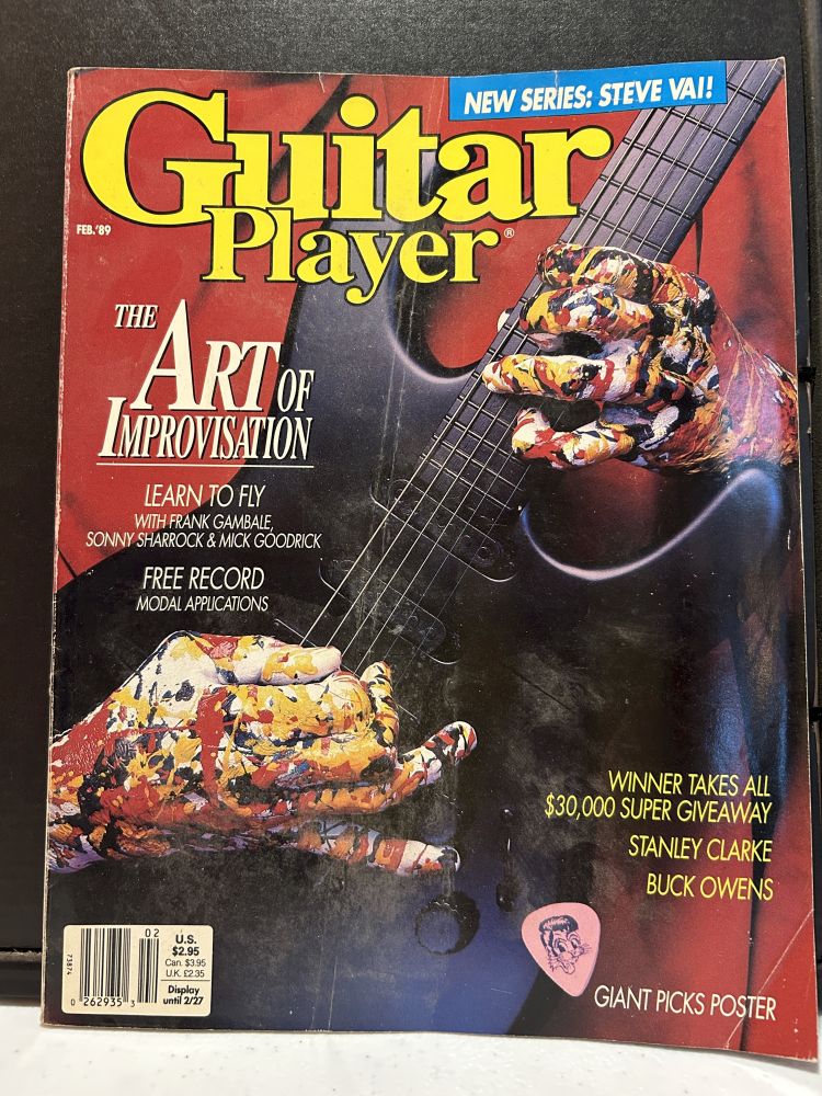 Guitar Player Magazine Feb '89 Steve Vai Cover VG