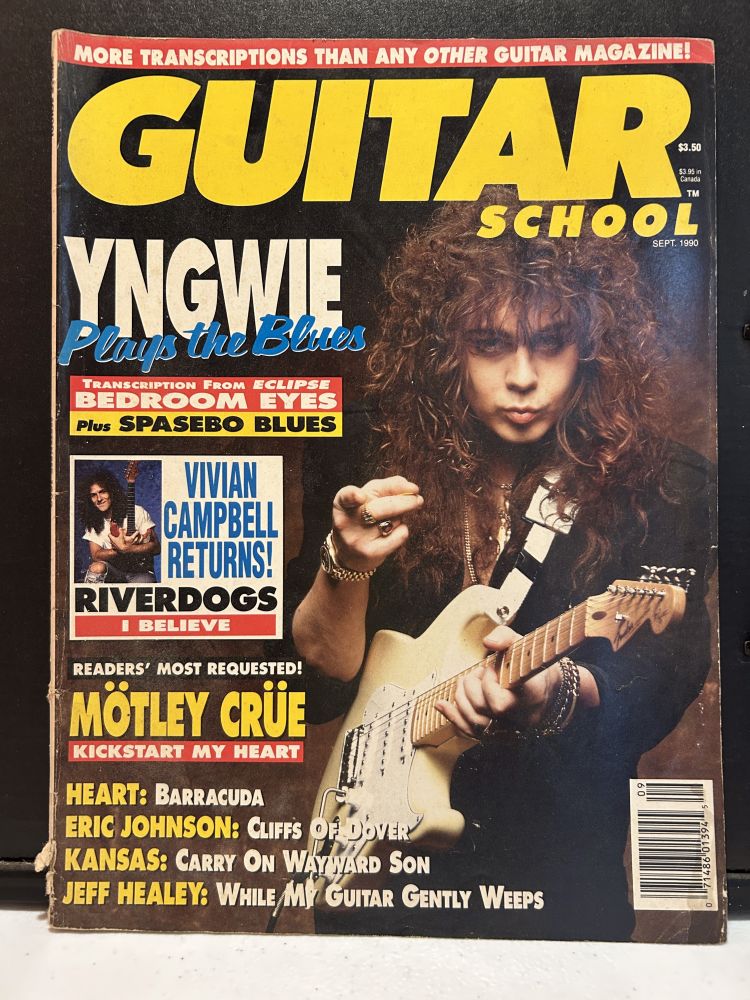 Guitar School Sept 1990 Yngwie Malmsteen Cover Program