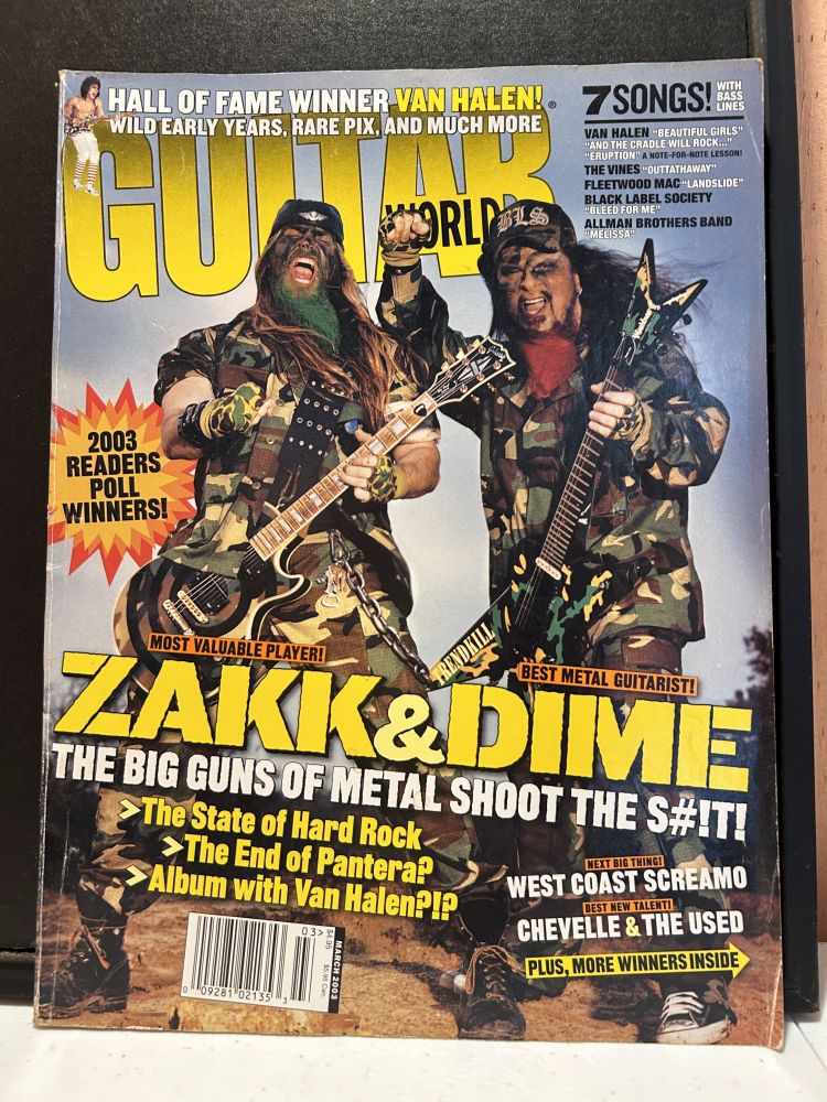 Guitar World Magazine March 2004 Zakk Wylde & Dime Issue VG