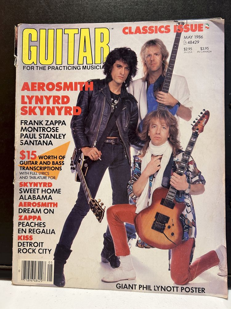Guitar Magazine May 1986 Aerosmith Lynyrd Skynyrd Issue