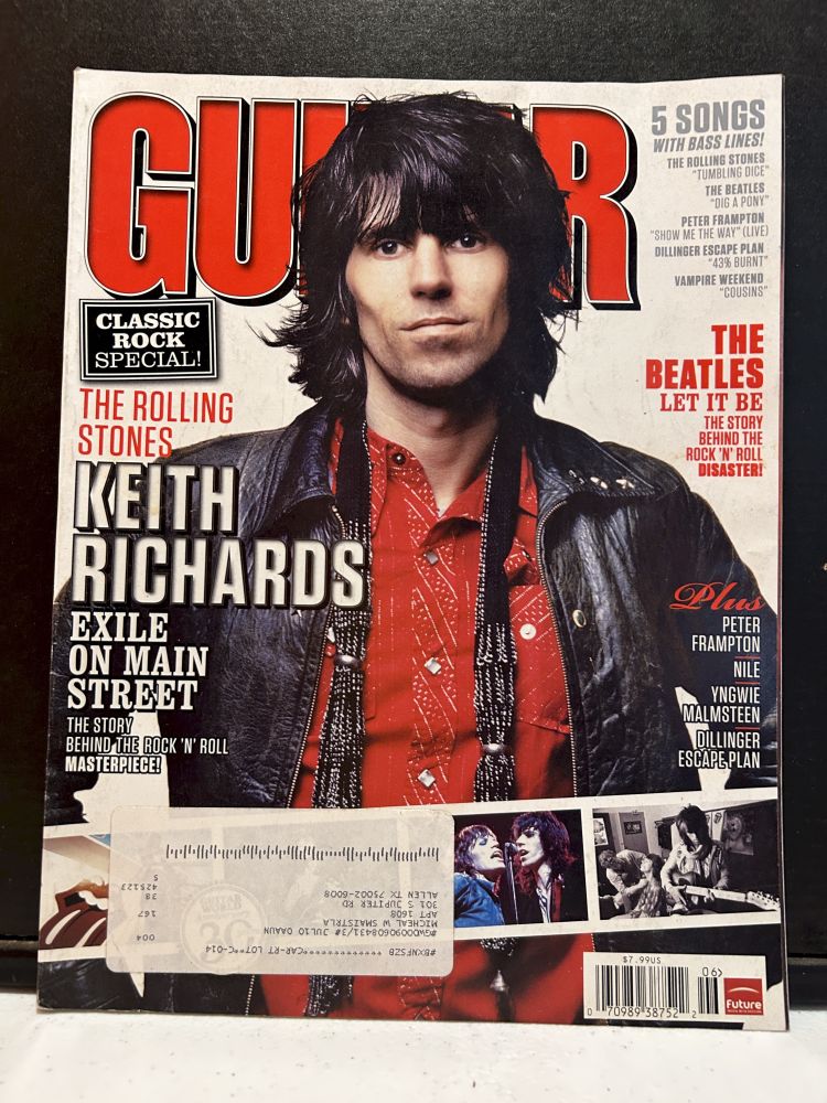 Guitar Magazine 2009 Keith Richards Rolling Stones VG