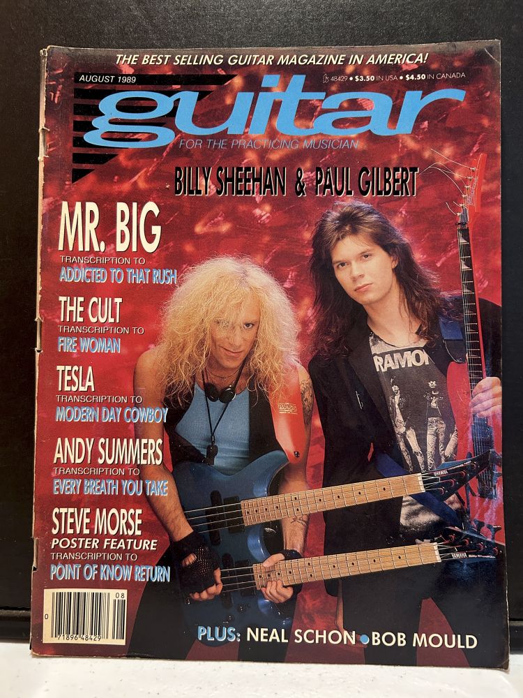 Guitar Magazine August 1989 Billy Sheehan & Paul Gilbert