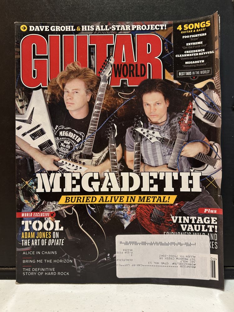 Guitar World Magazine Megadeth Feature 2009 VG