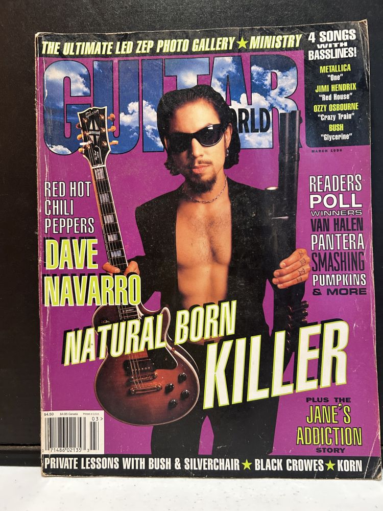 Guitar World March 1998 Dave Navarro Cover