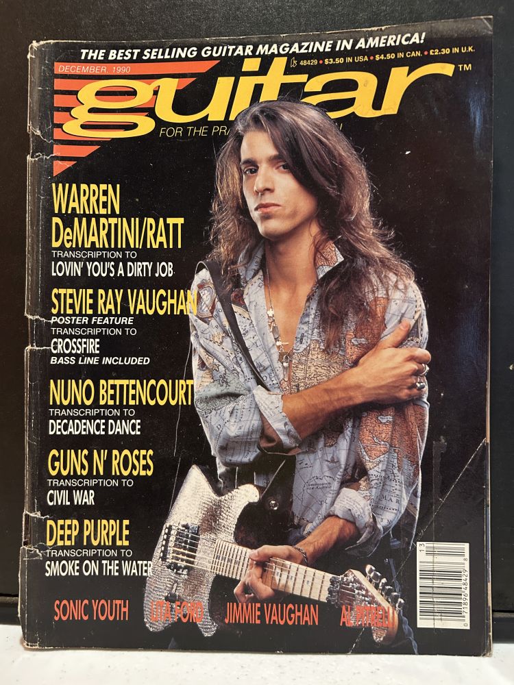 Guitar Magazine Dec 1990 Warren DeMartini Cover