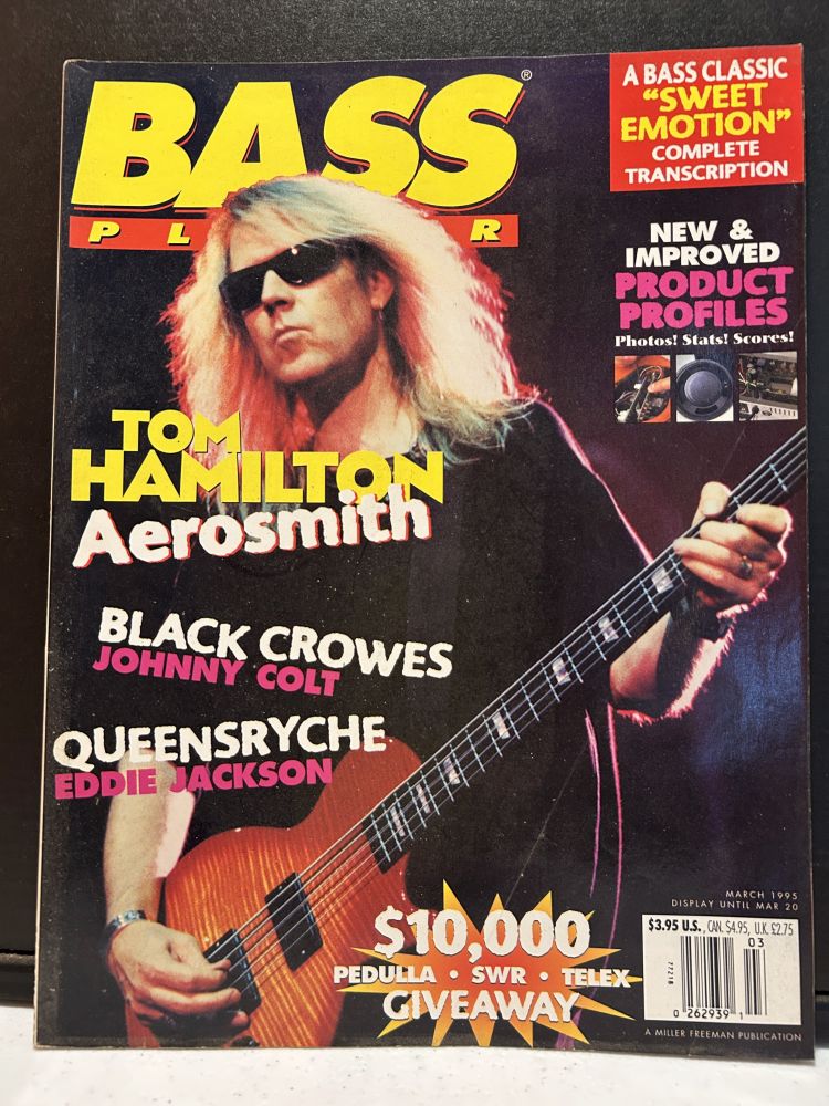 Bass Player Magazine March 1995 Tom Hamilton Aerosmith