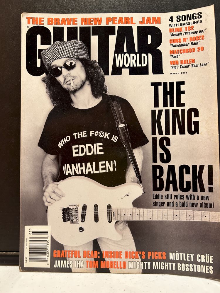 Guitar World March 1998 Eddie Van Halen Cover VG