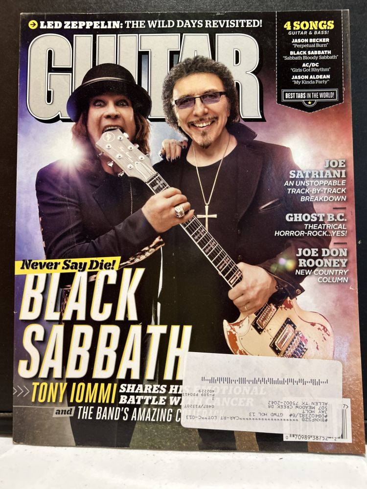 Guitar World Magazine Black Sabbath April 2013 VG