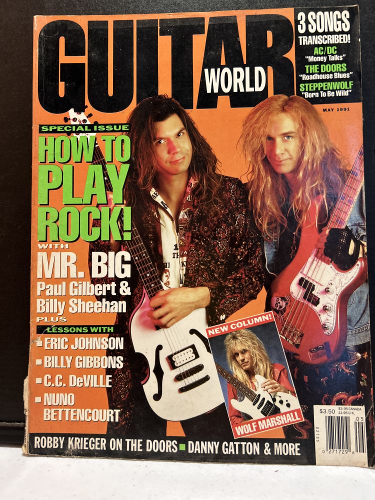 Guitar World Magazine May 1991 Mr. Big Cover VG