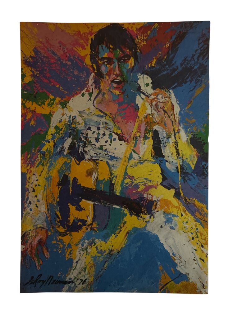 Elvis Presley Art Print by LeRoy Neiman 2000s VG