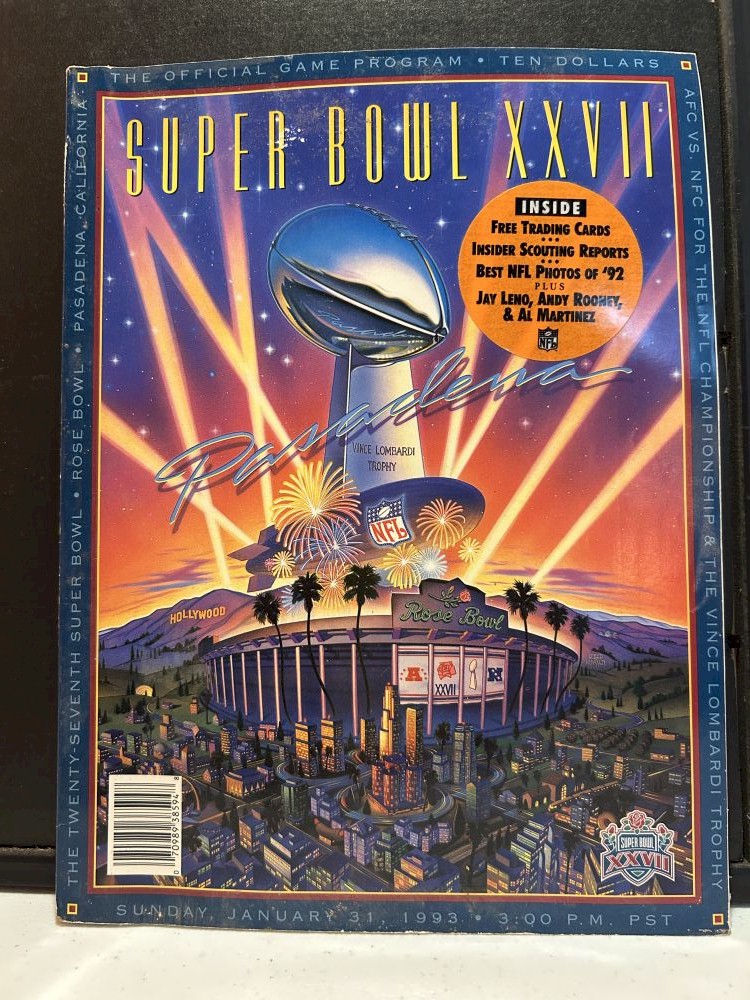 Super Bowl XXVII Official Program 1993 VG