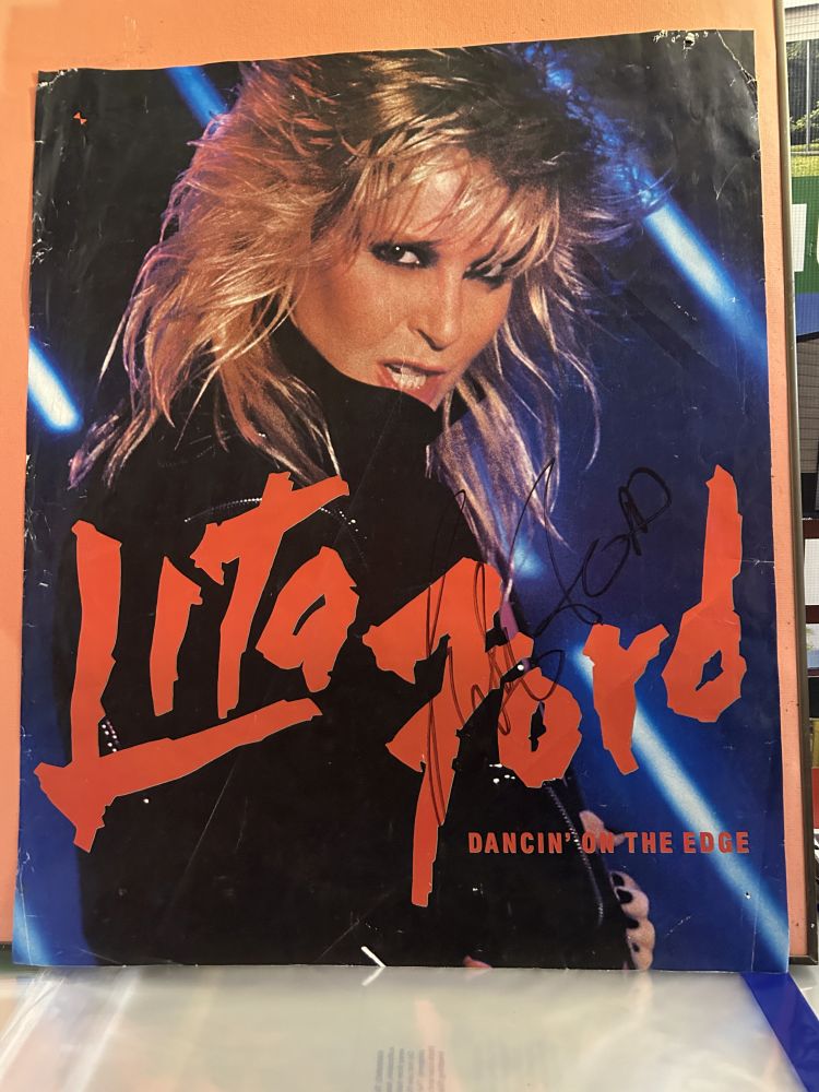 Lita Ford 1980s Signed Poster 22x28 Mint