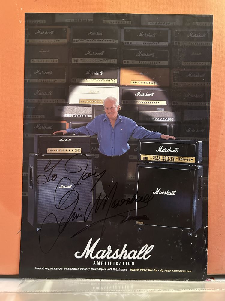 Jim Marshall Signed Poster 1990s 16x24 Mint Condition