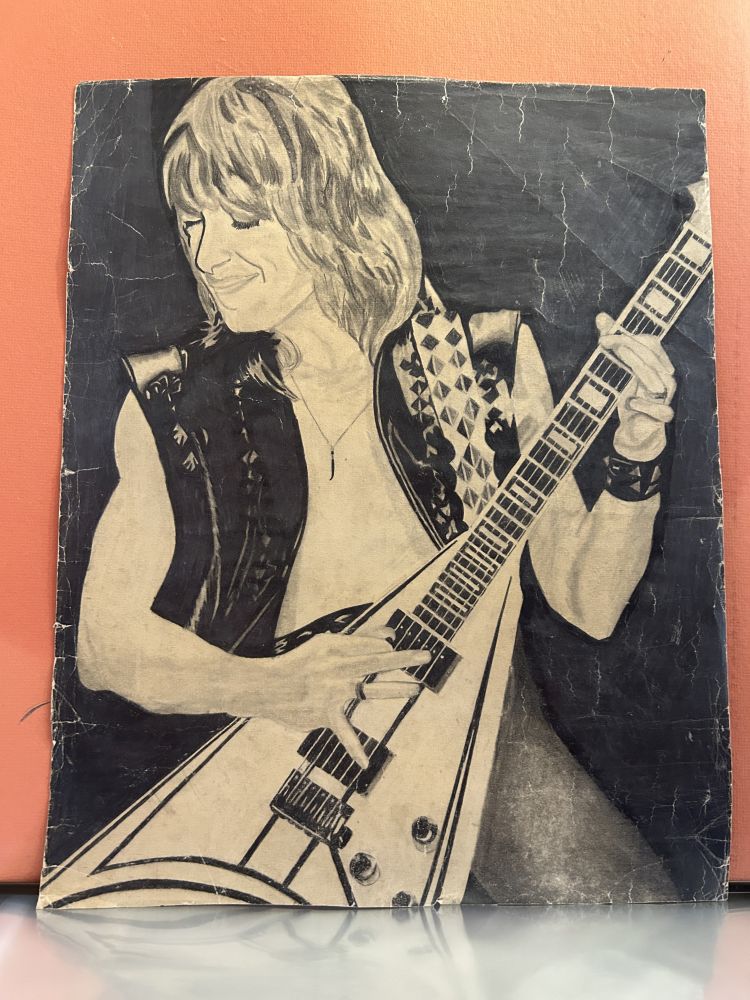 Randy Rhoads 1980s Hand Drawn Poster 16x20 NM