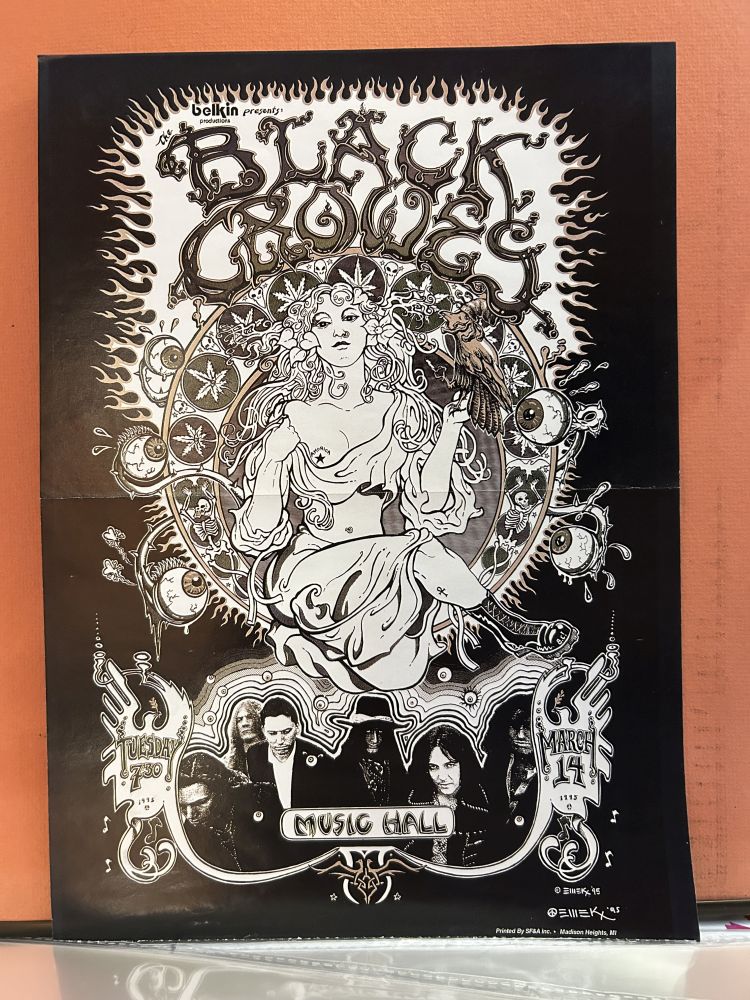 Black Crowes Music Hall Concert Poster Mint 10x15