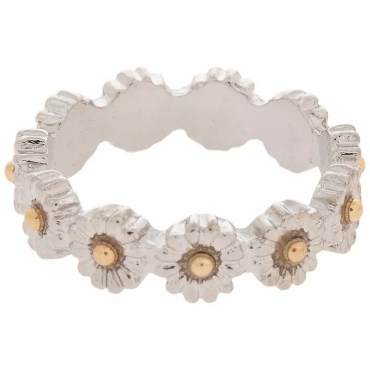 Daisy Crown Ring - Floral Pattern