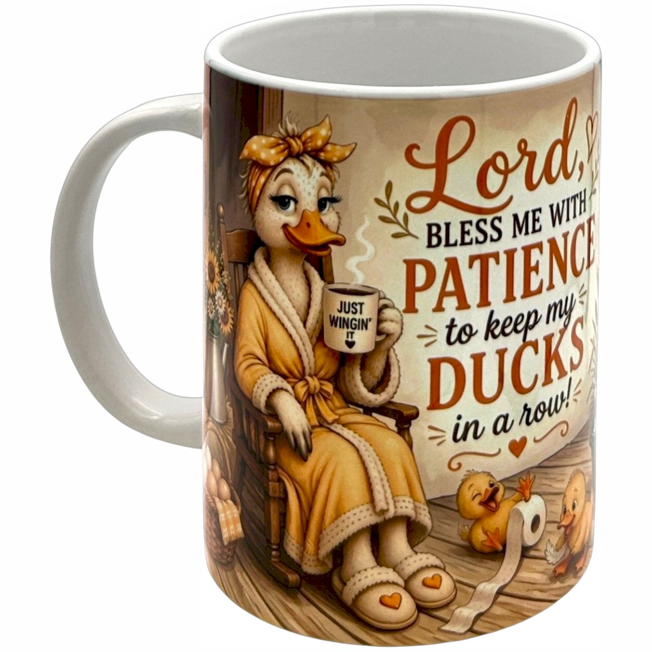 Cute Mama Duck Coffee Mug 15oz Funny Farmhouse Christian Gift Barnyard Brewers