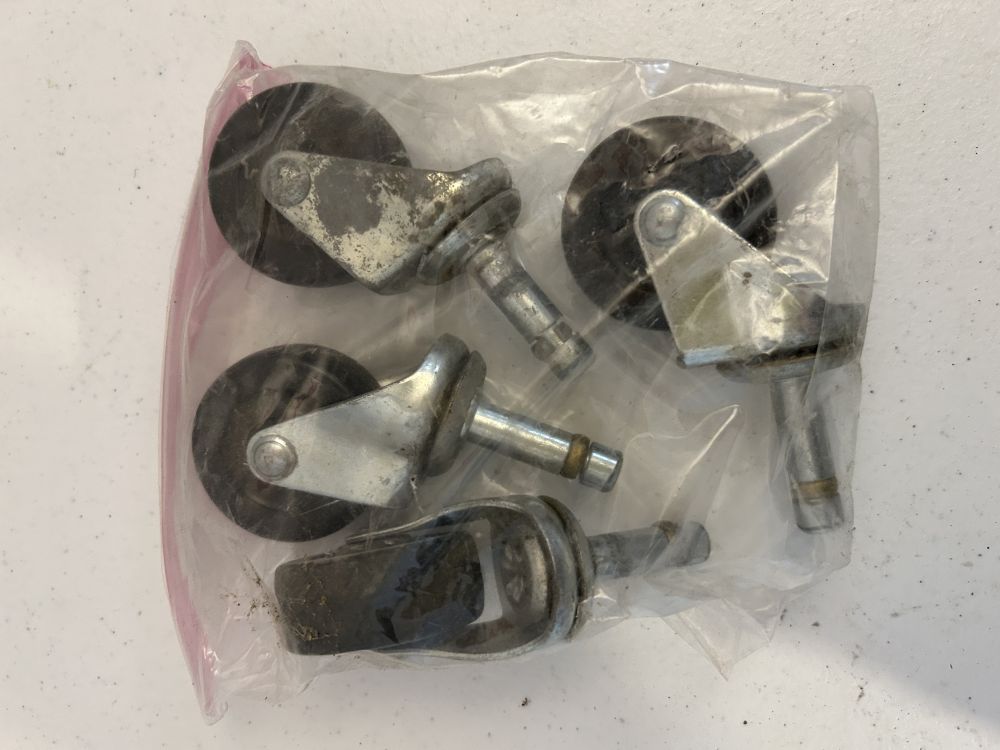 Set of 5 Metal Furniture Casters