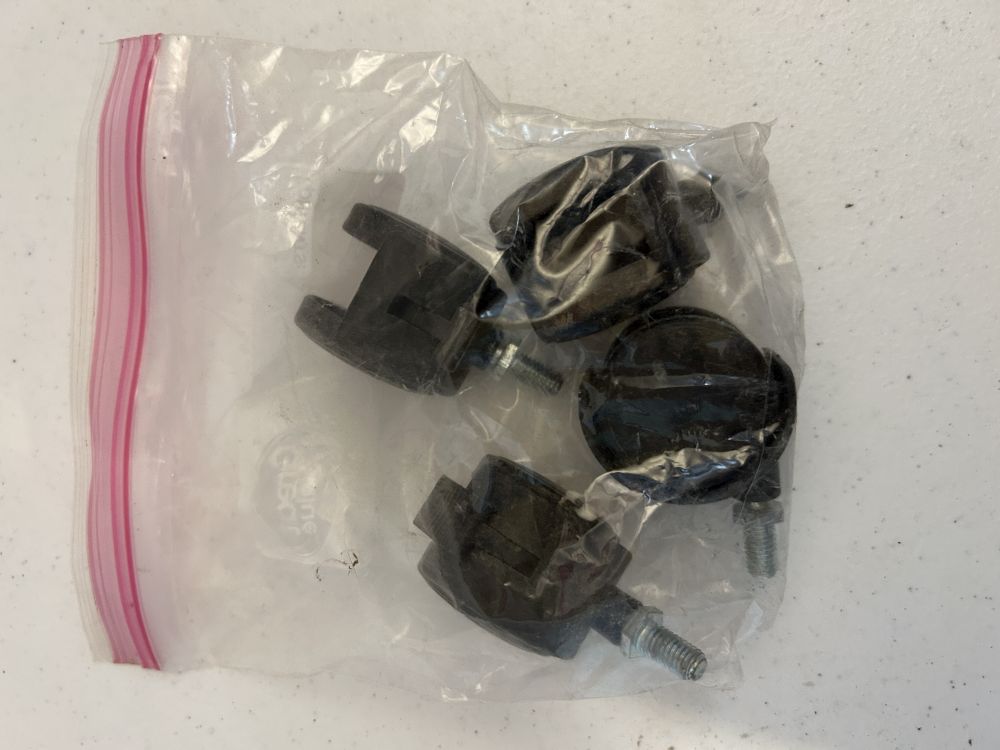 Set of 4 Black Furniture Casters