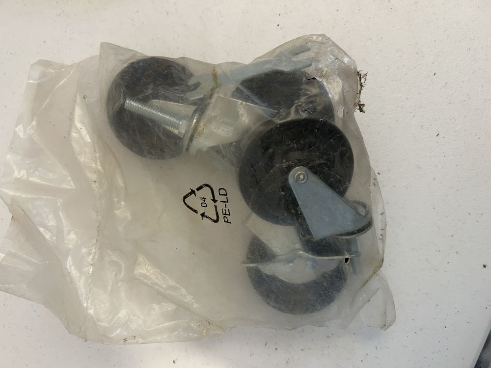 Swivel Caster Wheels Set in Plastic Bag