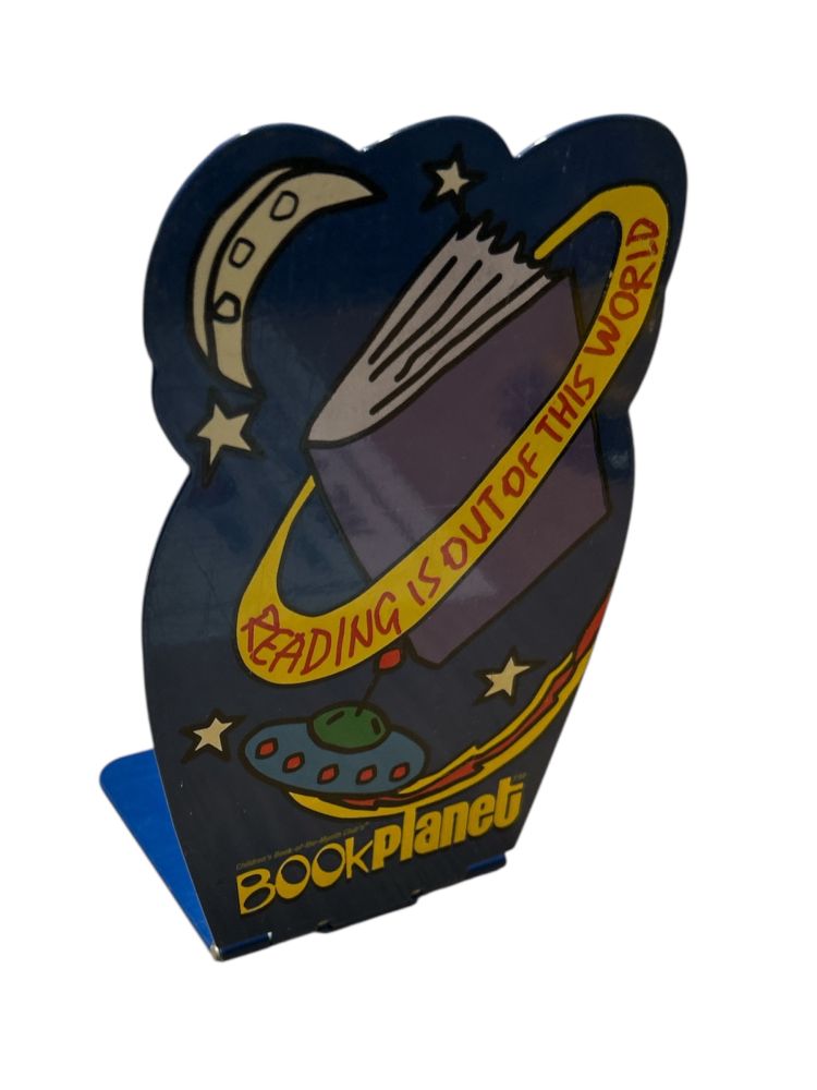 Metal Bookend - Book Planet Design 6x3.5"