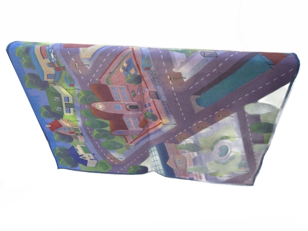 Kids' Play Rug with Road Map Design 5x4'