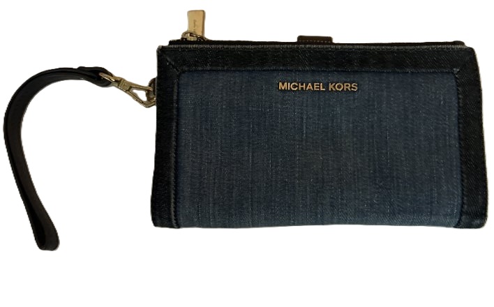 Michael Kors Denim Wristlet Clutch