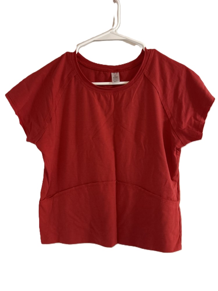 Women's Red Short Sleeve Top - XL