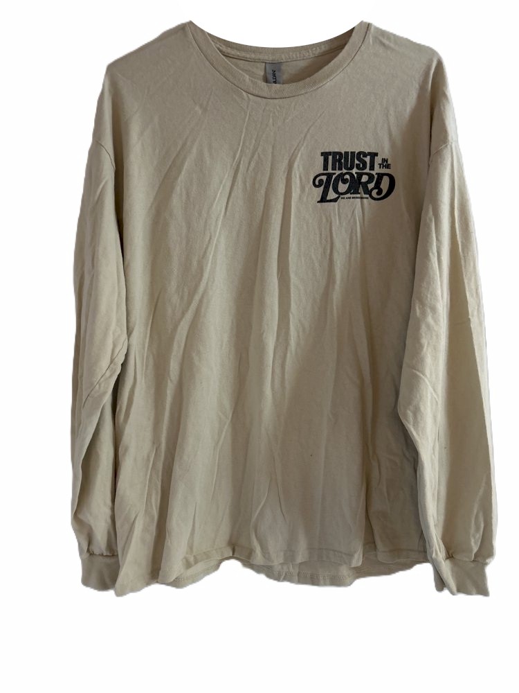 Men's "Trust in the Lord" Graphic Long Sleeve T-Shirt - XL