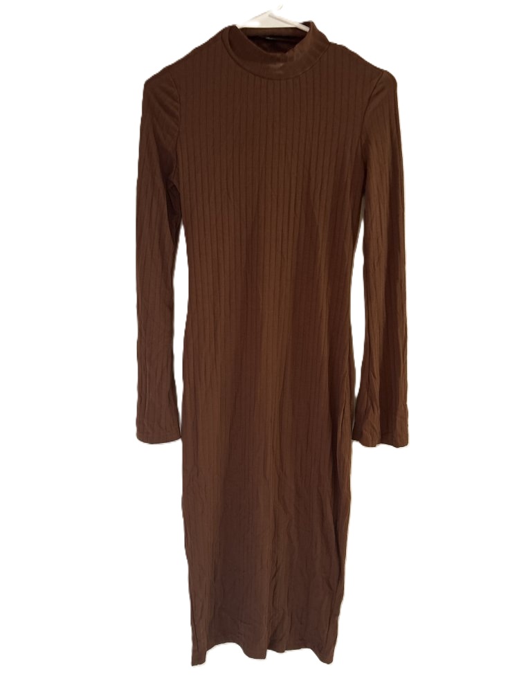 Women's Shein Brown Ribbed Dress