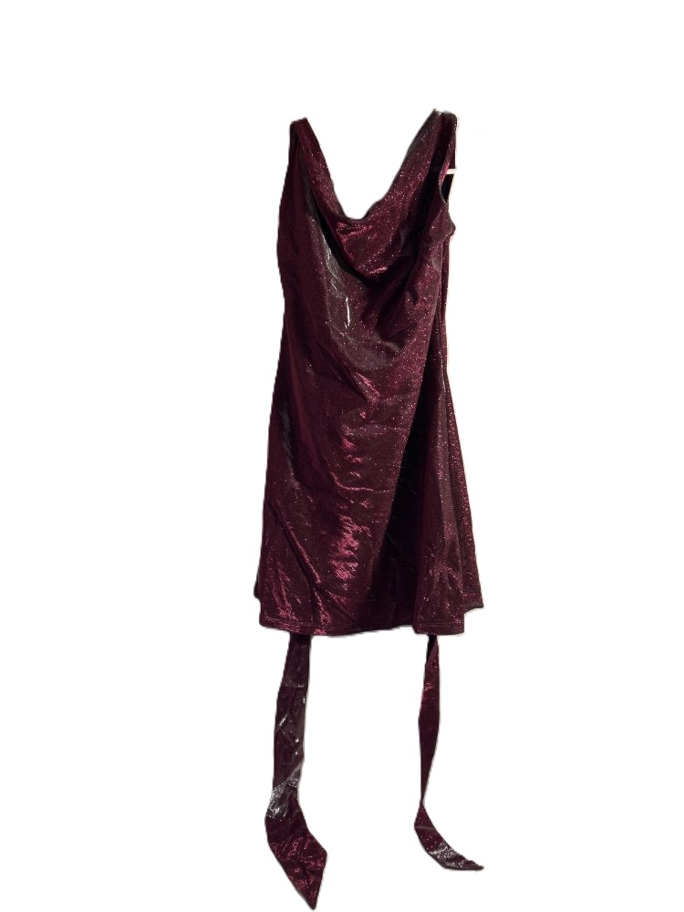 Women's Shein Burgundy Shimmer Dress