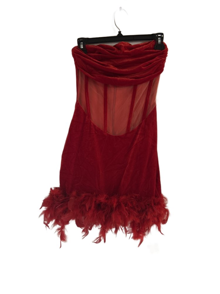 Women's Fashion Nova Red Strapless Dress