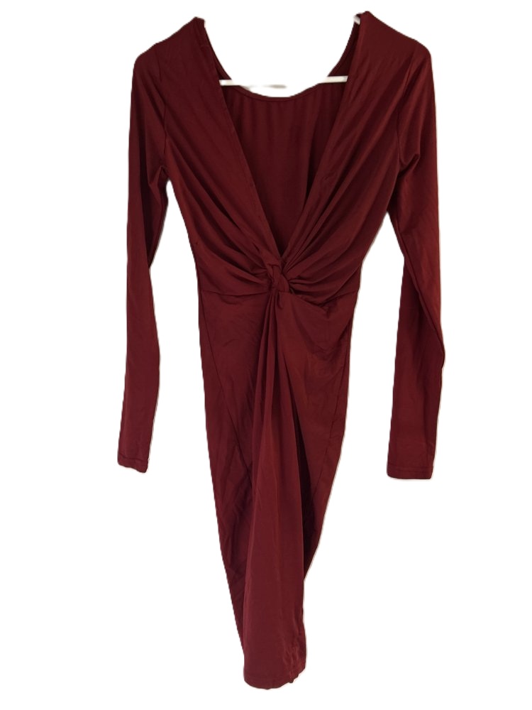 Women's Shein Long Sleeve Knot Dress