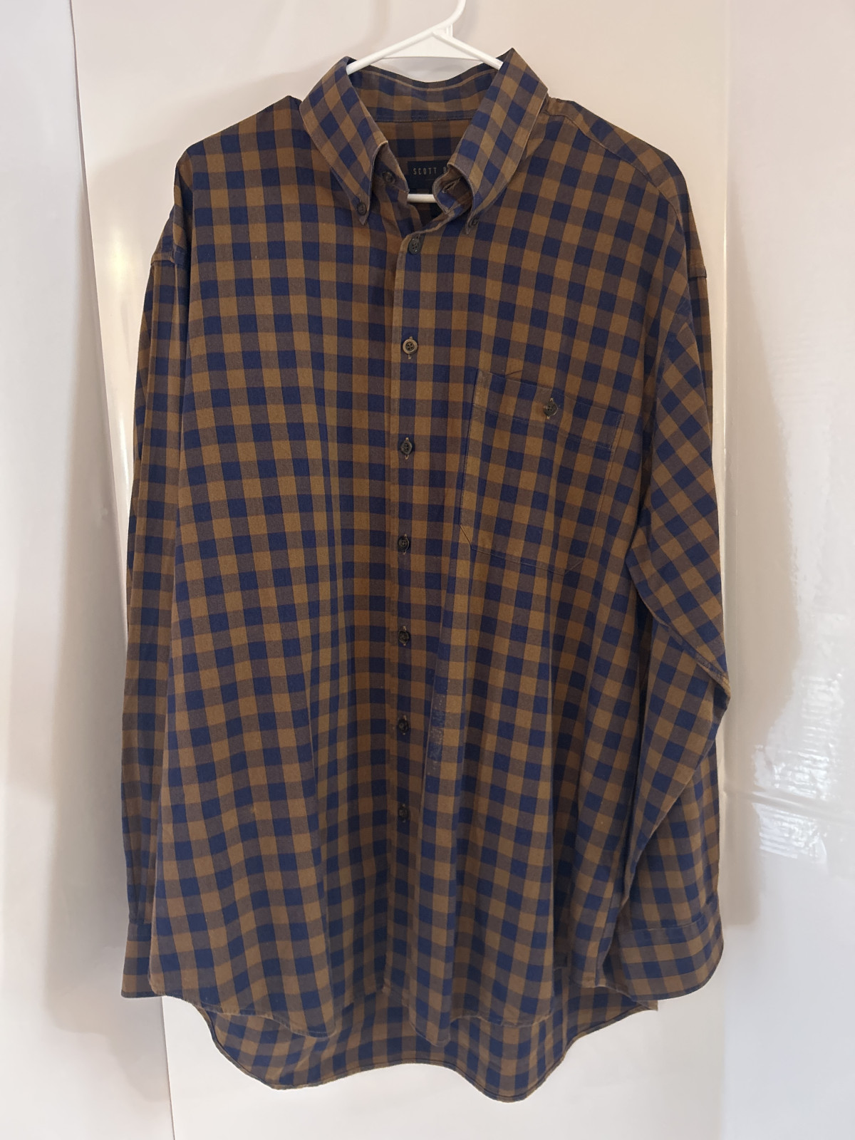 Men's Scott Barber Plaid Button-Up Shirt - XL