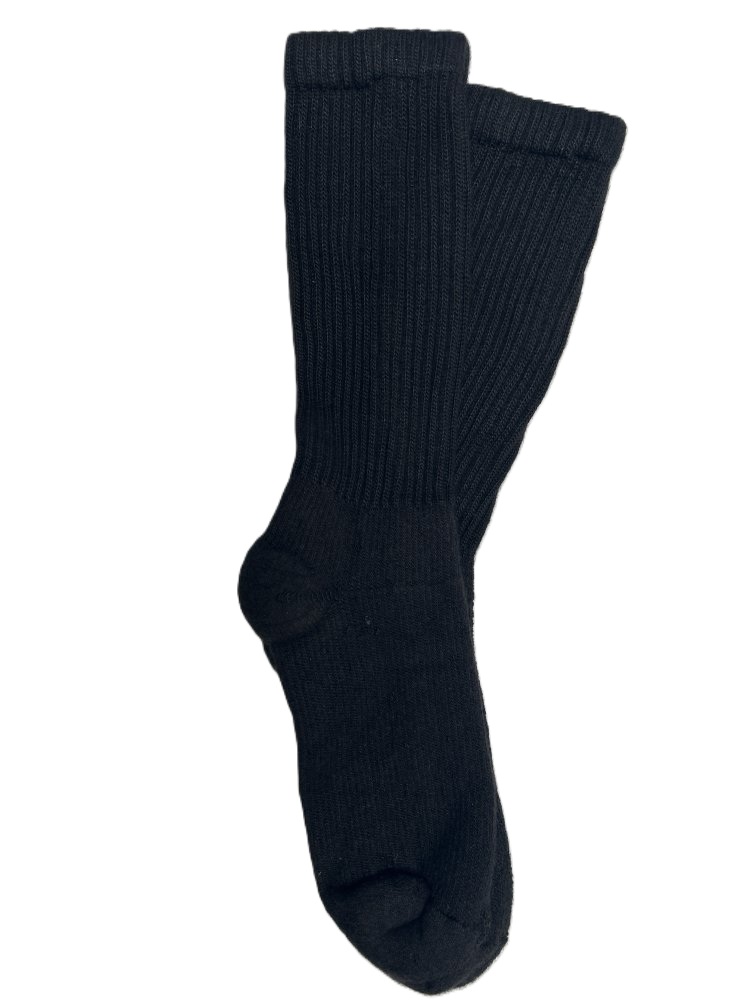 Men's Black Ribbed Socks
