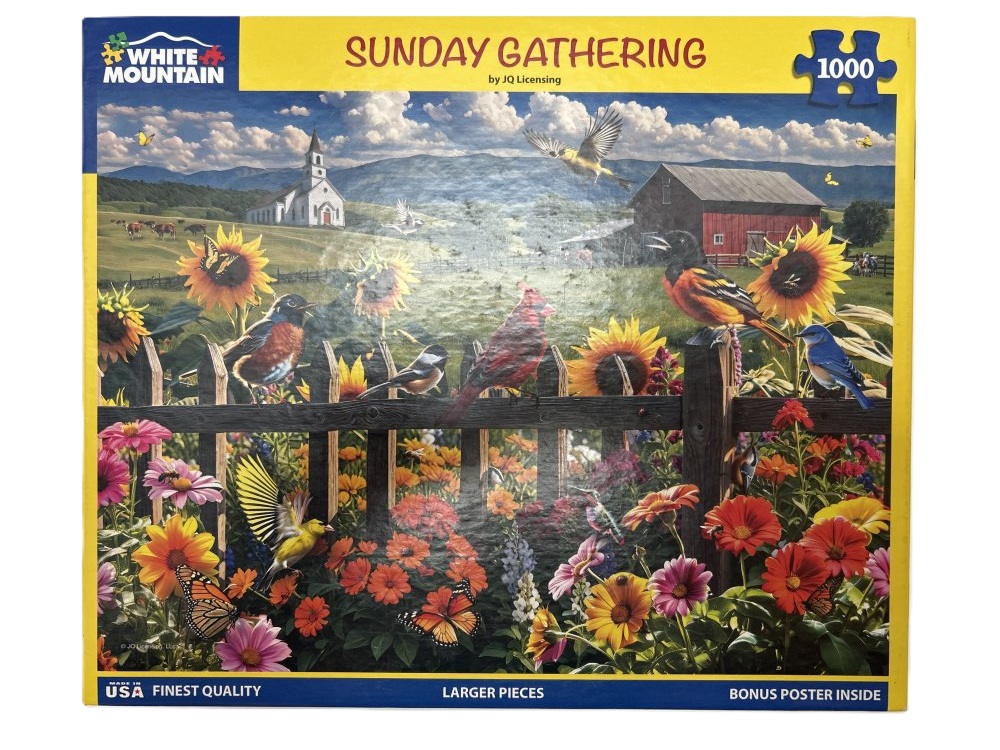 White Mountain Puzzle 'Sunday Gathering' - 1000 Pieces